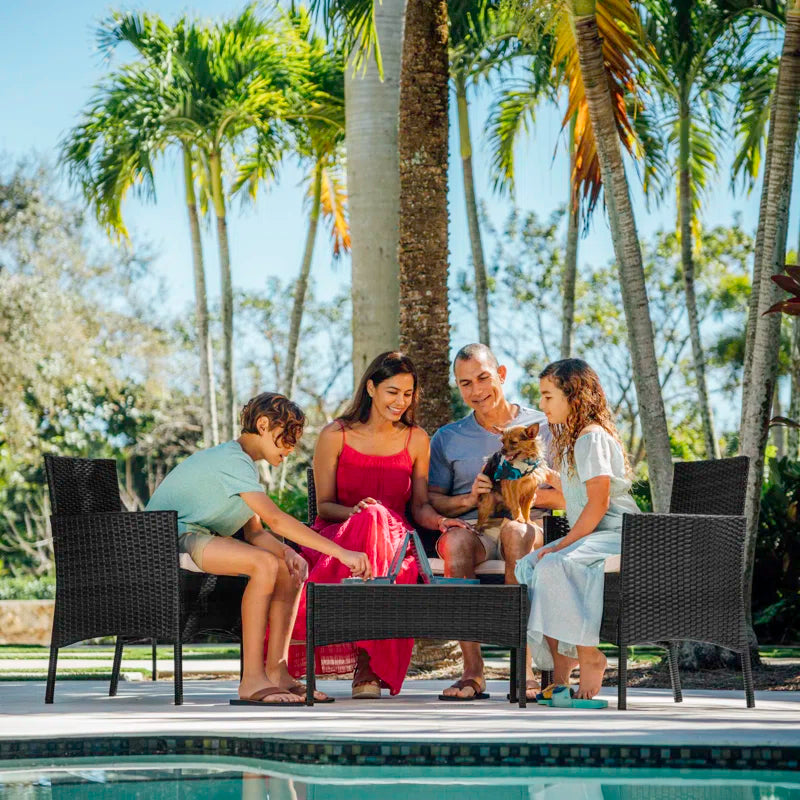 4-Person Outdoor Seating Group with Cushions