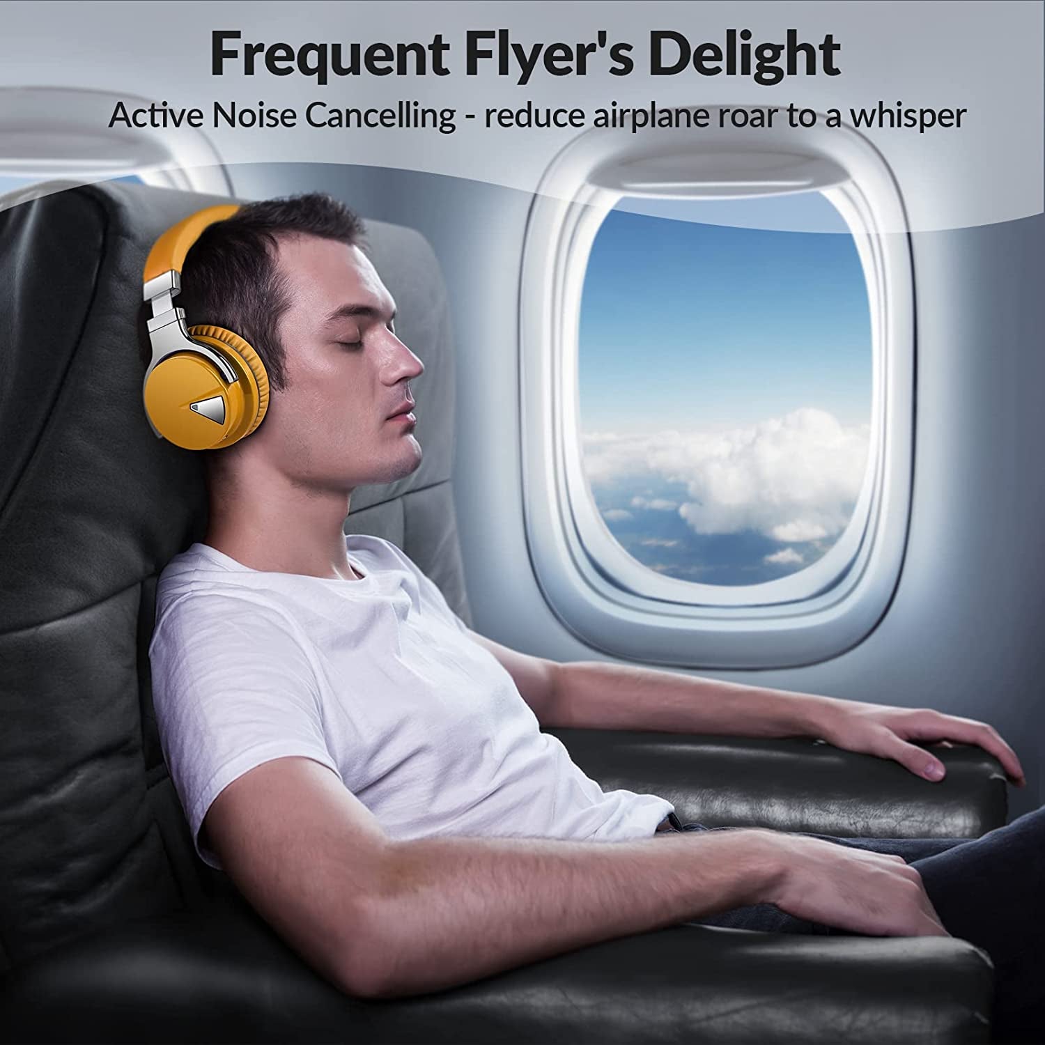 Million Sold 10 Years Classic E7 Active Noise Cancelling Headphones with Upgraded Noise Cancellation, Bluetooth Headphones Wireless with HD Sound Vivid Deep Bass, for Home Office Travel Birthday Gift - Puck's