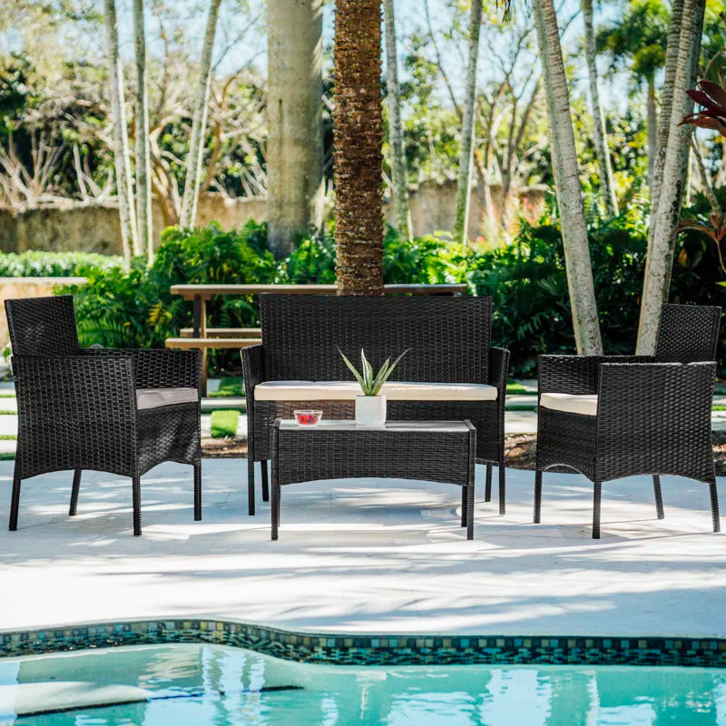 4-Person Outdoor Seating Group with Cushions
