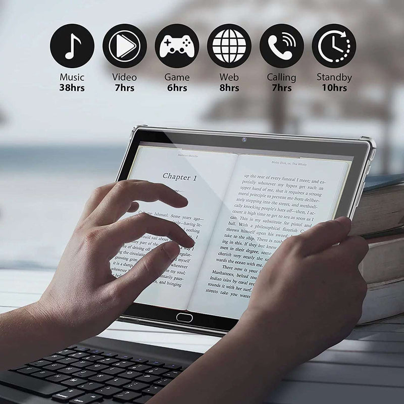 Android 13 Tablet 10 Inch Tablet with Keyboard Wireless Mouse Stylus,4G Phone Tablet,Octa Core Processor 1280X800 IPS Tablet/4Gb RAM 64GB ROM/13MP+5MP Camera Bluetooth Wifi Tablet,2024 Latest Tablet - Puck's