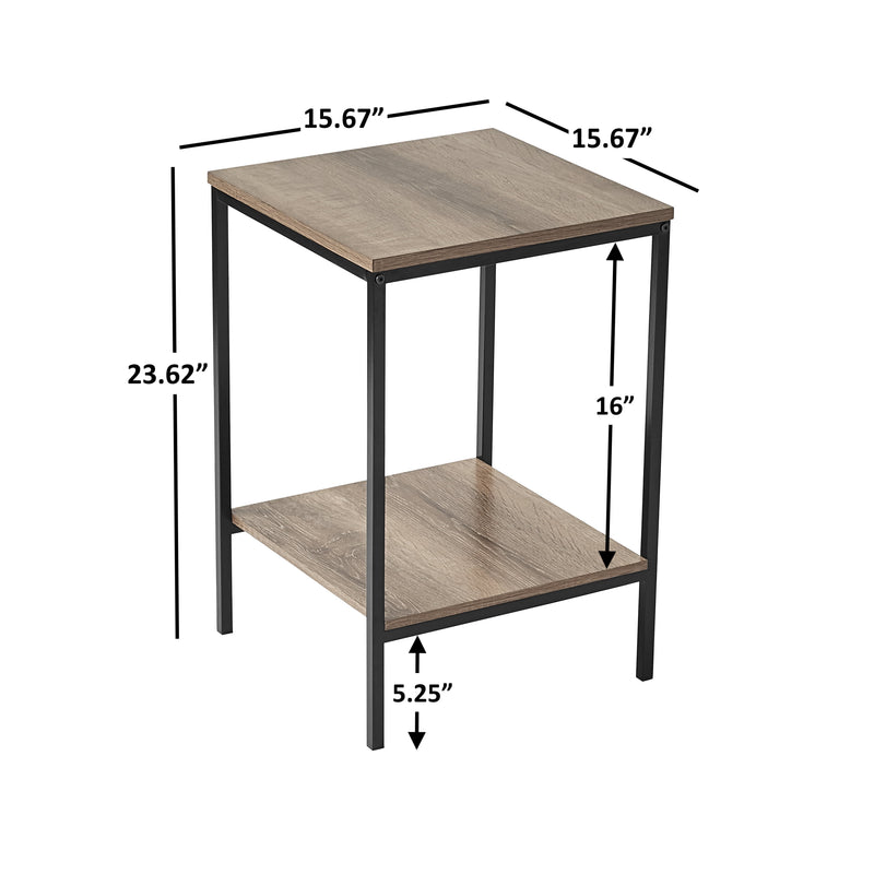 Contemporary 3 Piece Rectangular Particle Board Coffee Table, Rustic Brown - Puck's