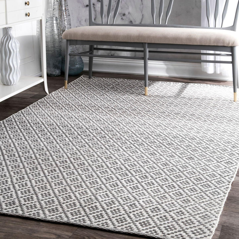 Hand Loomed Holcombe Area Rug, 5X8, Gray - Puck's