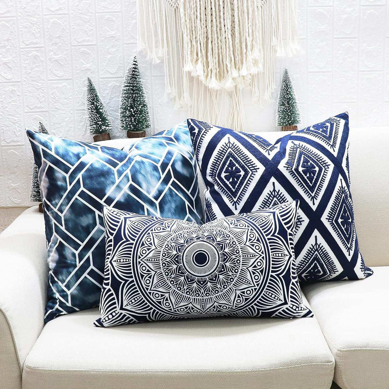 Gradient Throw Pillow Cover Decorative Print Accent Cushion Cover for Couch Sofa 20 X 20 Inches - Puck's