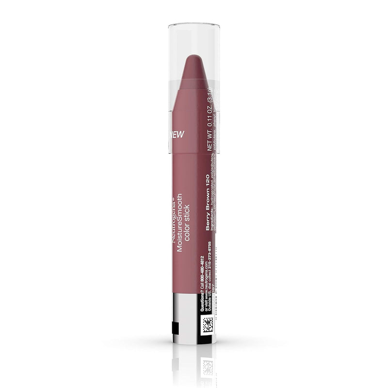 Moisturesmooth Color Stick for Lips, Moisturizing and Conditioning Lipstick with a Balm-Like Formula, Nourishing Shea Butter and Fruit Extracts, 120 Berry Brown,.011 Oz, 36 Pack - Puck's