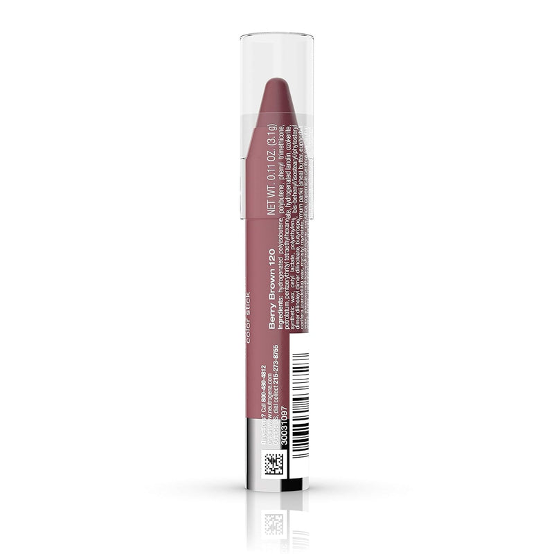 Moisturesmooth Color Stick for Lips, Moisturizing and Conditioning Lipstick with a Balm-Like Formula, Nourishing Shea Butter and Fruit Extracts, 120 Berry Brown,.011 Oz, 36 Pack - Puck's