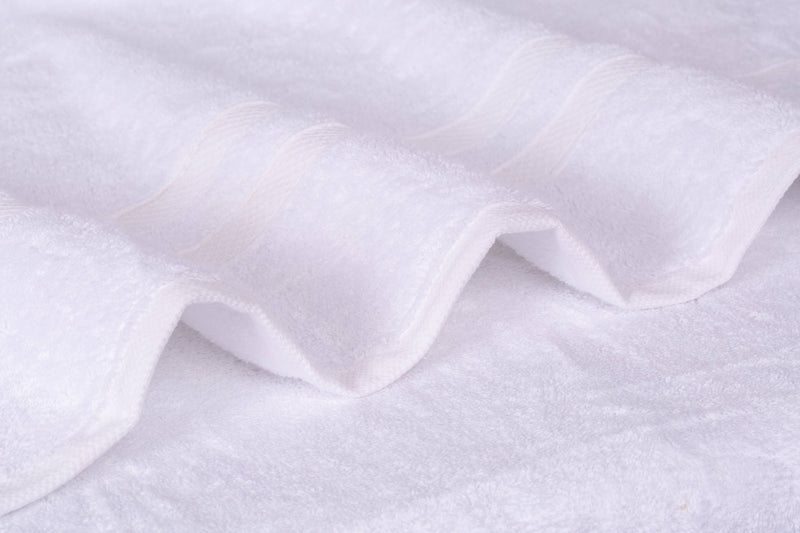 8 Pack Bath Towels Set - 2 Bathroom Towels, 2 Hand Towels, 4 Wash Cloths - Plush & Absorbent (White)