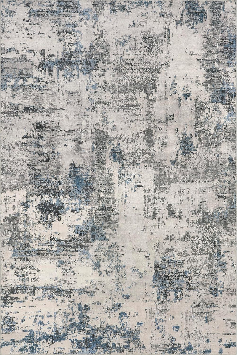 8' X 10' Spinclean Machine Washable Stain-Resistant Area Rug with Non Slip Backing, Low Profile for Living Room, Bedroom, and Dining Room, Dali Grey - Puck's