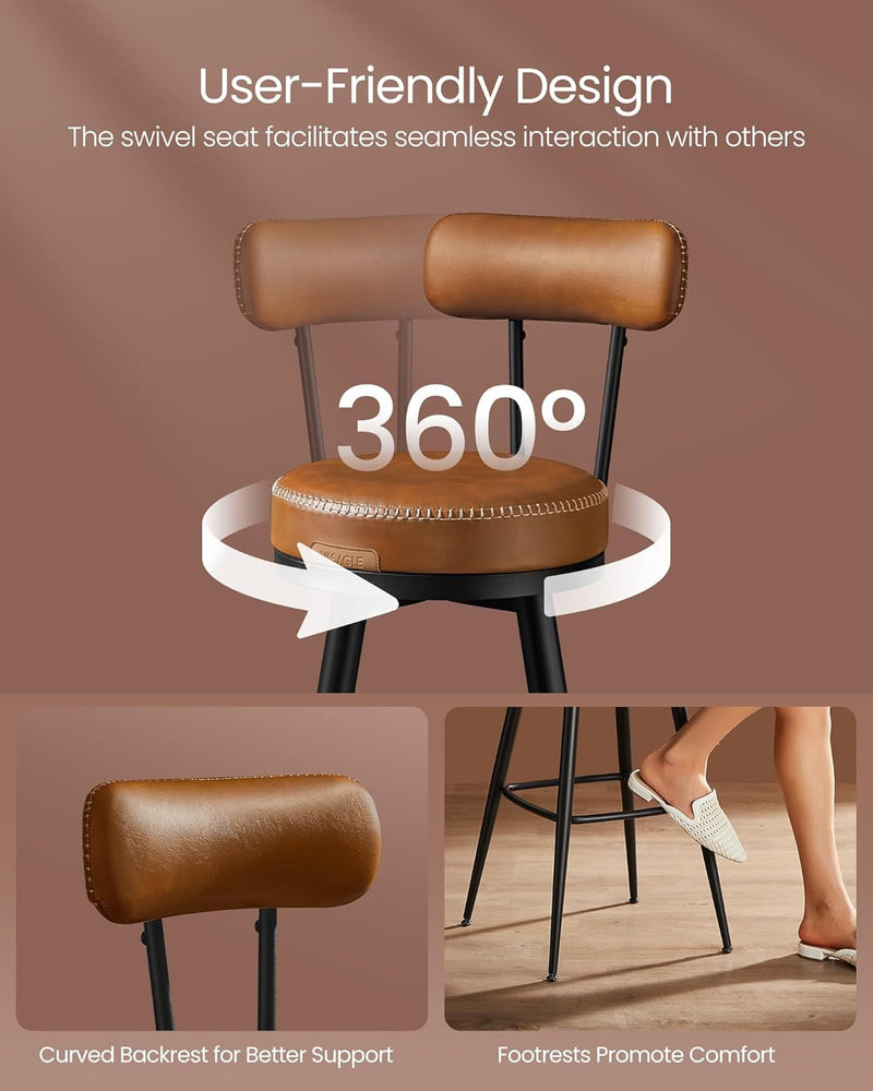 Swivel Bar Stools Set of Two for Kitchen-3