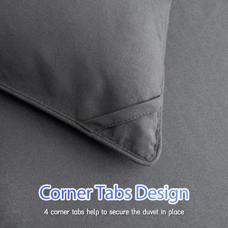 California King Comforter Duvet Insert - All Season Dark Grey Comforters Cal King - Quilted down Alternative Bedding Comforter with Corner Tabs - Winter Summer Fluffy Soft - Machine Washable - Puck's