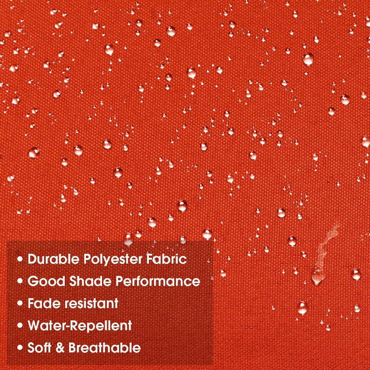 10Ft 3 Tier Patio Market Umbrella Aluminum Sunshade Shelter Double Vented Orange - Puck's