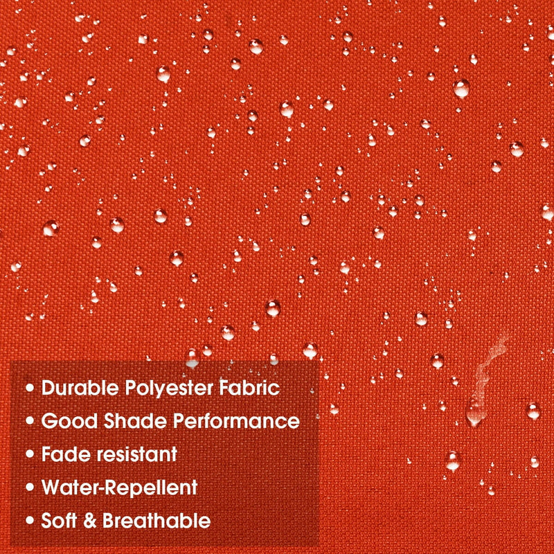 10Ft 3 Tier Patio Market Umbrella Aluminum Sunshade Shelter Double Vented Orange - Puck's
