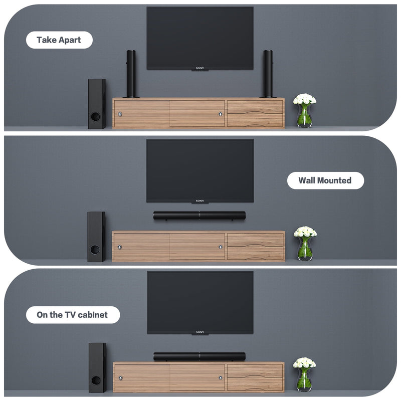 4.1Ch Sound Bar with Subwoofer, 120W Separable Sound Bar for TV with 4 Drivers, Usb/Aux/Coaxial/Optical/Hdmi/Bluetooth Connect, SD01 - Puck's
