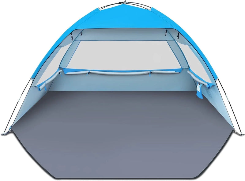 Beach Tent for 3/4/6/8 Person, UPF 50+ UV Protection, Portable Sun Shelter, Easy Setup Sun Shade Beach Canopy with Carry Bag