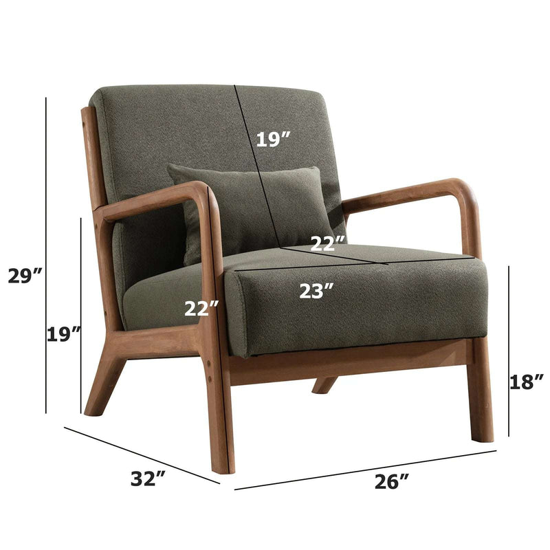 Mid Century Modern Accent Chair, Green - Puck's