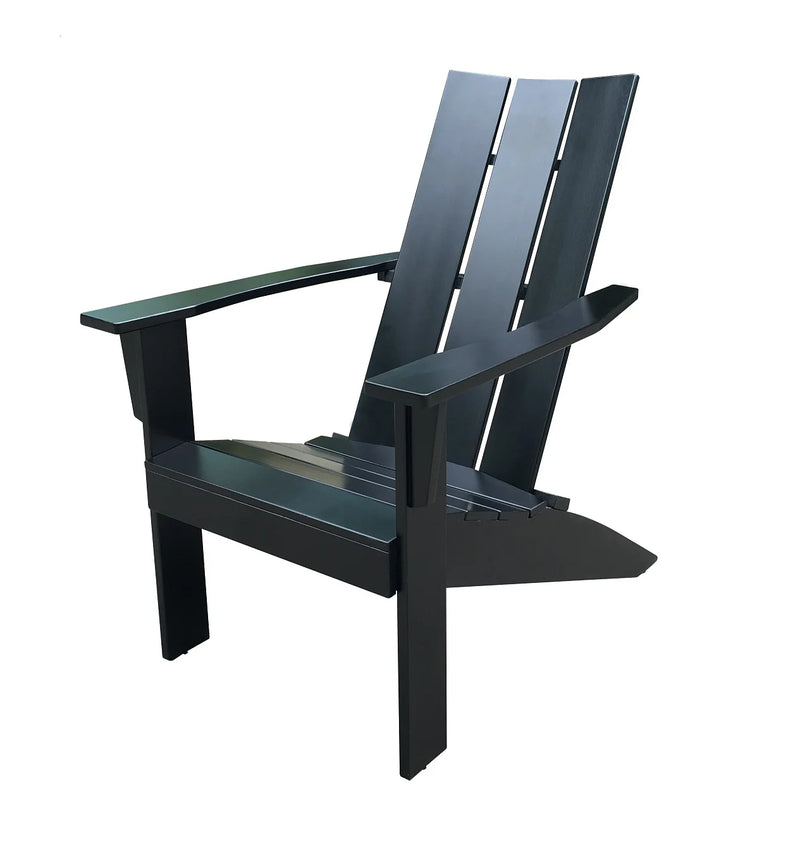 Wood Modern Adirondack Chair, Black Color - Puck's
