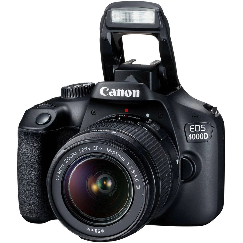 Canon EOS 4000D / Rebel T100 DSLR Camera + EF-S 18-55Mm Lens + Sandisk 64GB Memory Card +  Bundle - Puck's