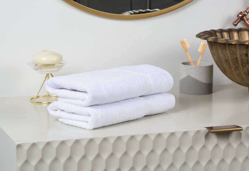 8 Pack Bath Towels Set - 2 Bathroom Towels, 2 Hand Towels, 4 Wash Cloths - Plush & Absorbent (White)