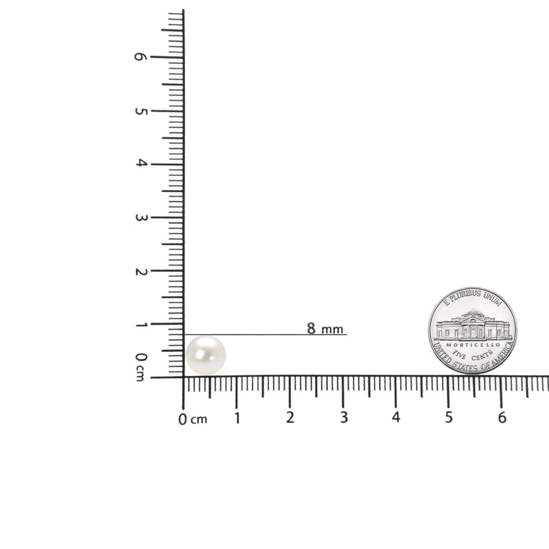 14K Gouden Ronde Witte Zoutwater Akoya Gekweekte Parel Stud Oorbellen AAA+ Kwaliteit - Keuze uit MM Maat - Puck's