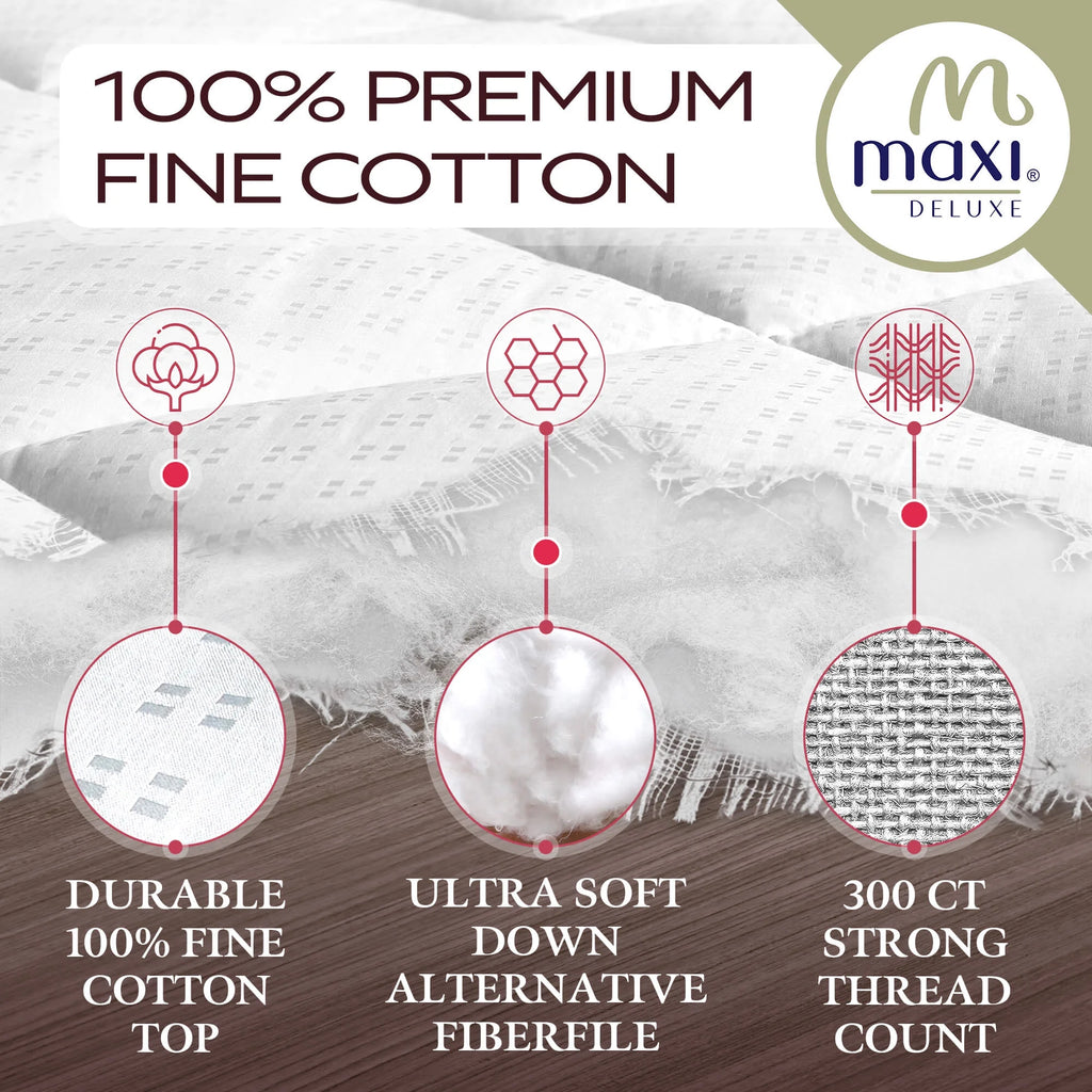 Twin XL Size Mattress Pad - Luxurious Cotton Sateen Mattress Protector - Soft, Comfortable, and Breatheable Mattress Cover - Mattress Pad Protects Mattress from Dust, Dirt, Spills, and Stains.