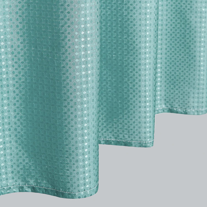 Aqua Shower Curtain,Coastal Theme Washable Fabric Cloth Beach Shower Curtain Set with Hooks for Ocean Bathroom Decor,Seafoam Sea Foam Mint Green Spa Blue - Puck's