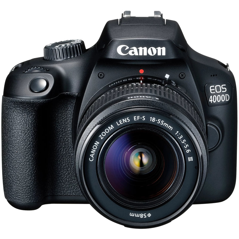 Canon EOS 4000D / Rebel T100 DSLR Camera + EF-S 18-55Mm Lens + Sandisk 64GB Memory Card +  Bundle - Puck's