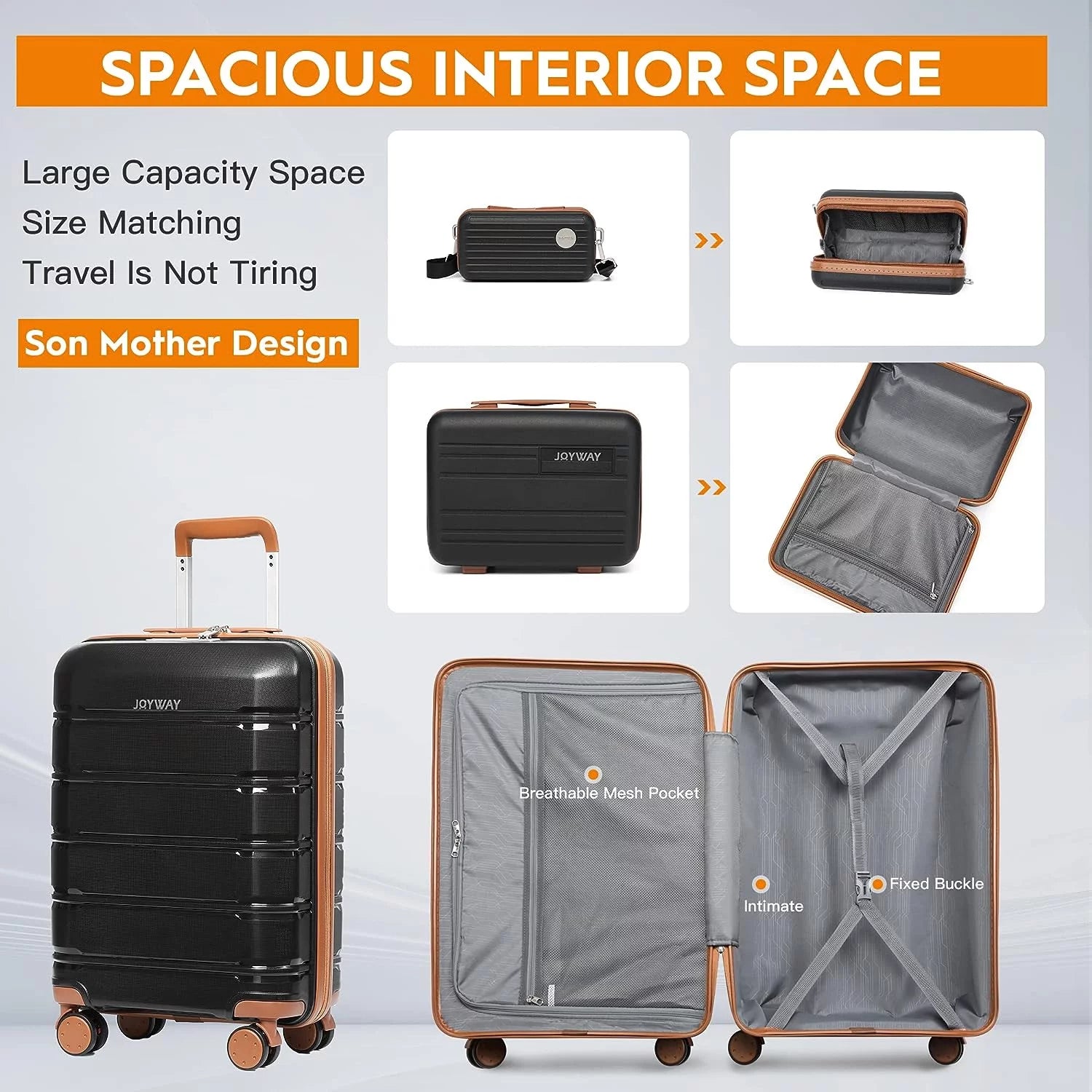 - 5 Luggage Sets PP Hardside Spinner Luggage - (20", 24", 28") - Puck's