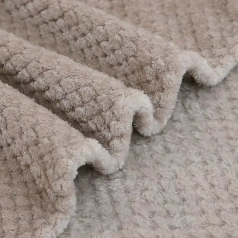 Fluffy Coral Velvet Blanket Flannel Plush Comfortable Thickened and Warm Soft Sofa Throw Blanket for Air-Conditioned Room Luxury - Puck's