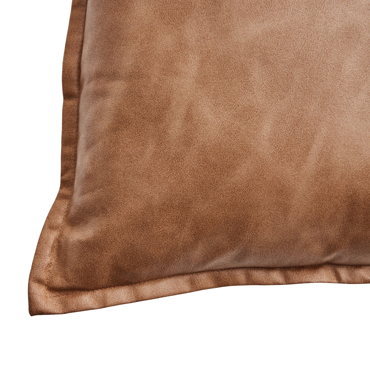 (2 Pack)  14" X 24" Beige Vegan Leather Decorative Pillow - Puck's