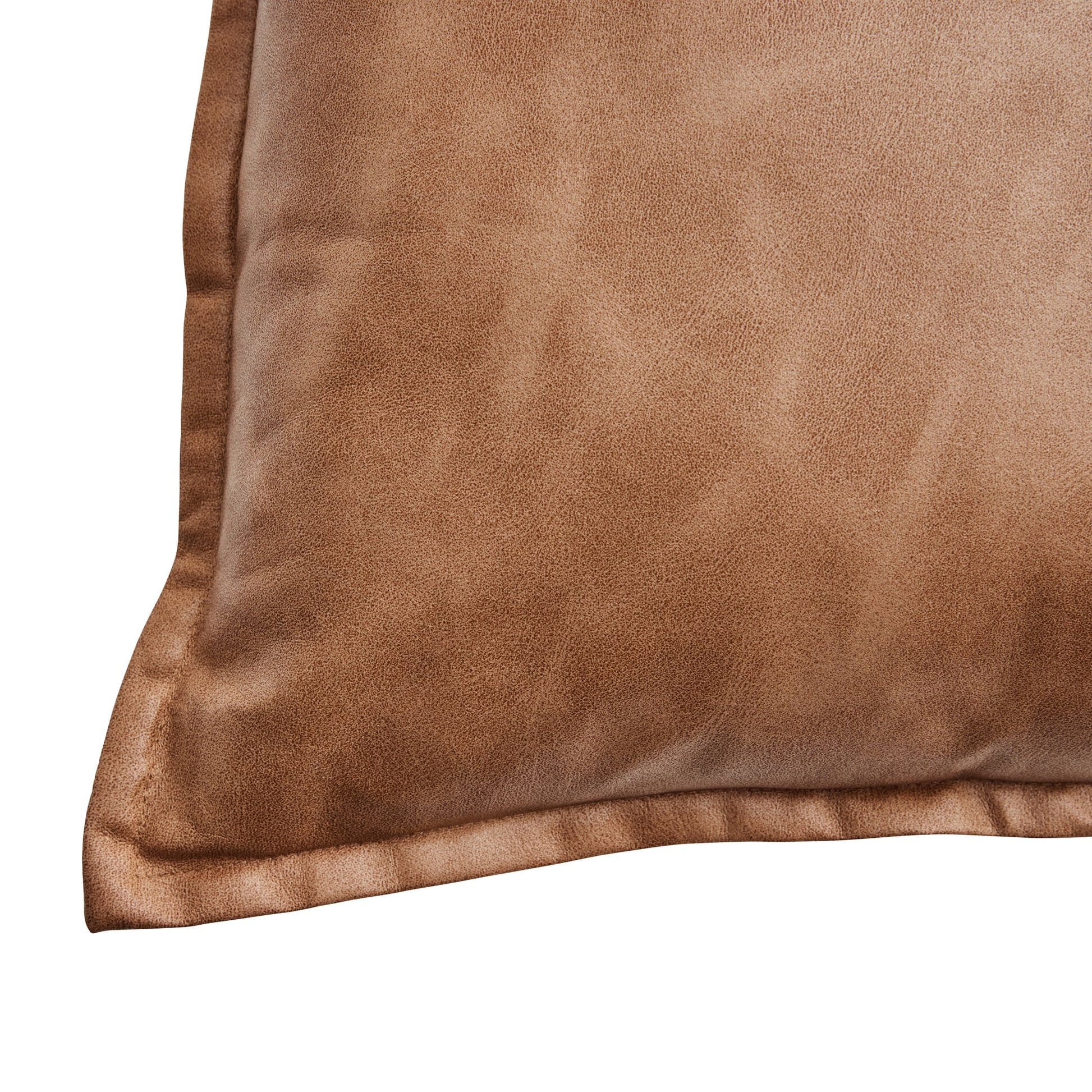 (2 Pack)  14" X 24" Beige Vegan Leather Decorative Pillow - Puck's