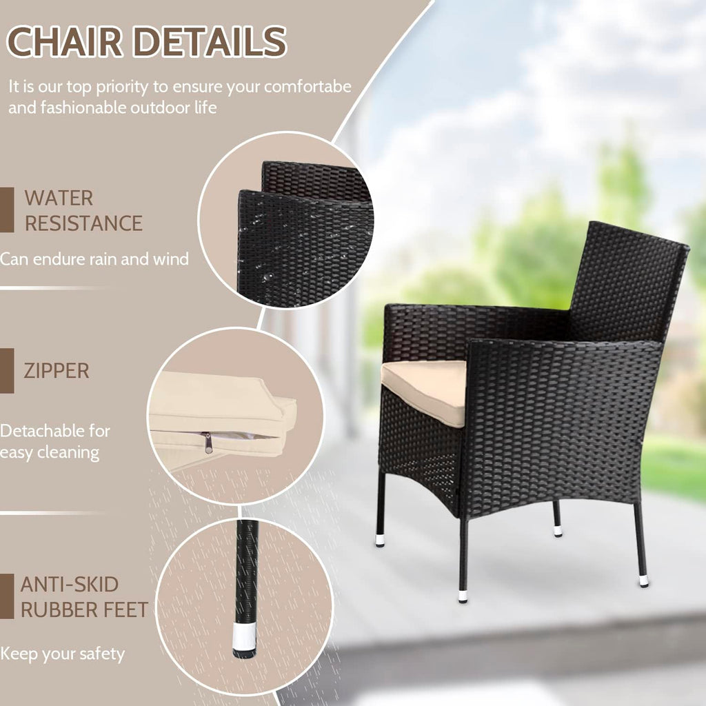 Juego De Muebles De Patio 4 Piezas Silla De Ratán Para Exteriores Sofá De Mimbre - Puck's