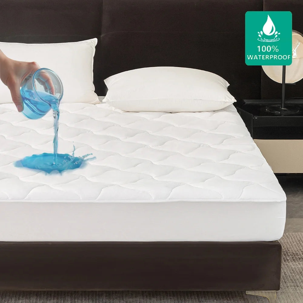 Extra Thick Waterproof Mattress Pad, King 76 in X 80 In