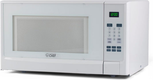 1.4 Cubic Foot Microwave with 10 Power Levels, Small Microwave with Push Button, 1100 Watt Microwave with Digital Control Panels, Countertop Microwave with Timer, White - Puck's Puck's