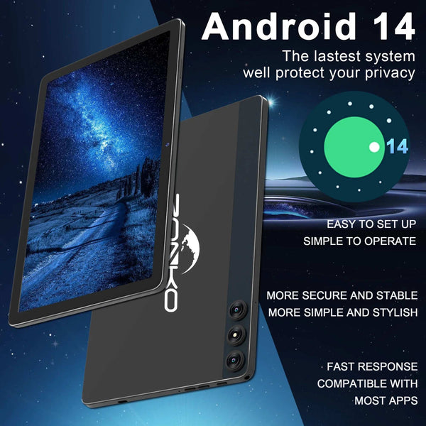 10Inch Android 14 Tablet,4G Cellular Tablet with 128GB ROM+14(8+6)GB RAM,5G Wifi,Octa-Core,13Mp Camera,Gps,1Tb Expand,Fhd Ips,Incell Touch Screen,Face Unlock,Split-Screen,Android Tablet with Keyboard - Puck's