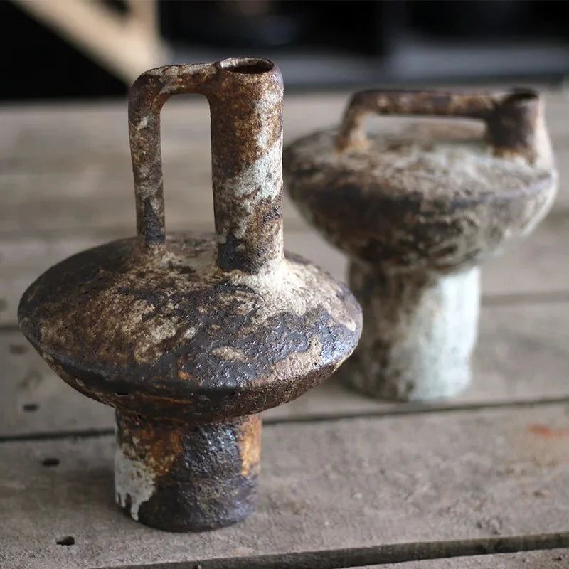 Rustic Ancient Vessel Ceramic Vase - Puck's
