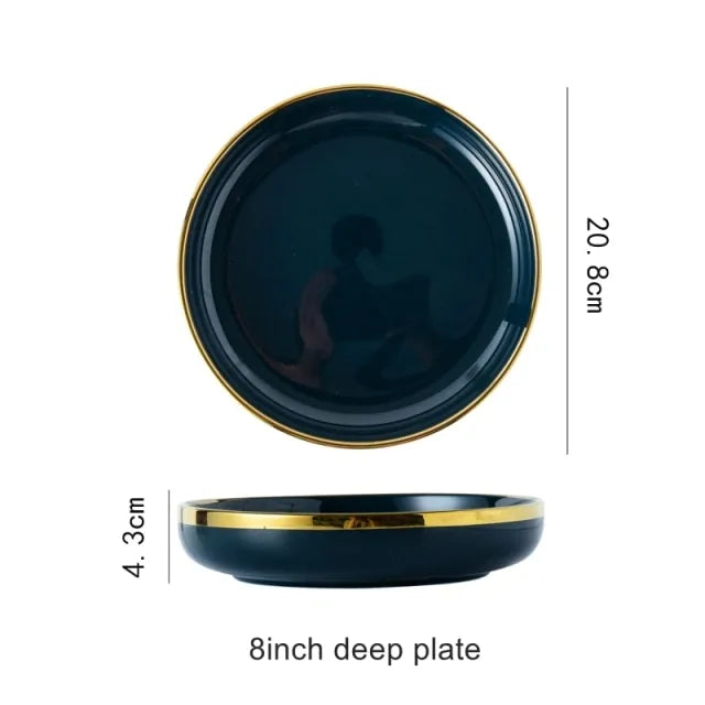 Blue Porcelain Dinner Plates - Puck's
