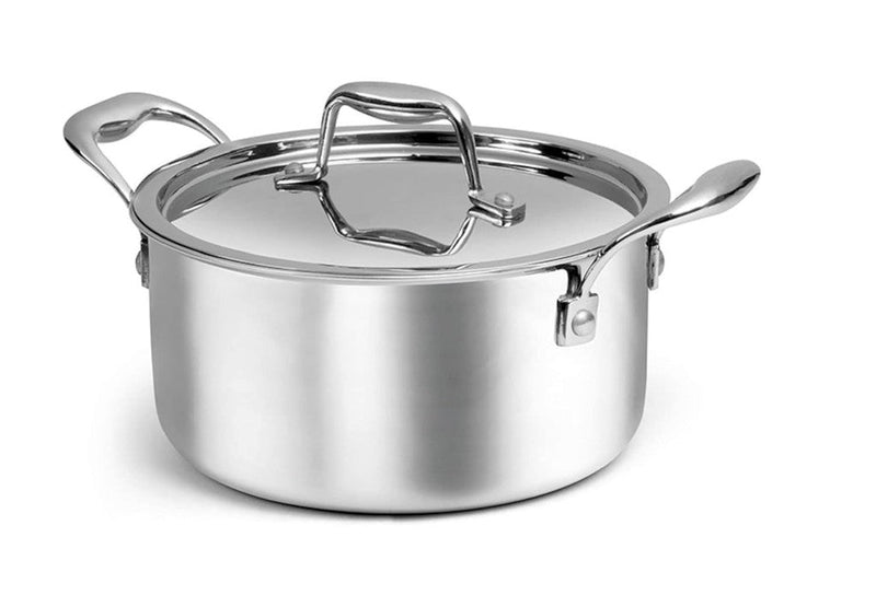 Stainless Steel Triply with Steel Lid(2700ml) Size 18X18 CM  Color - Puck's