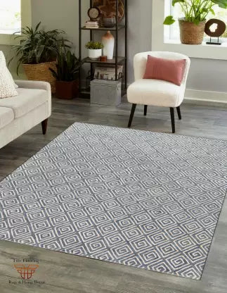 Light Blue Wool Carpet  (5 cm, X 8 cm, Rectangle) - Puck's