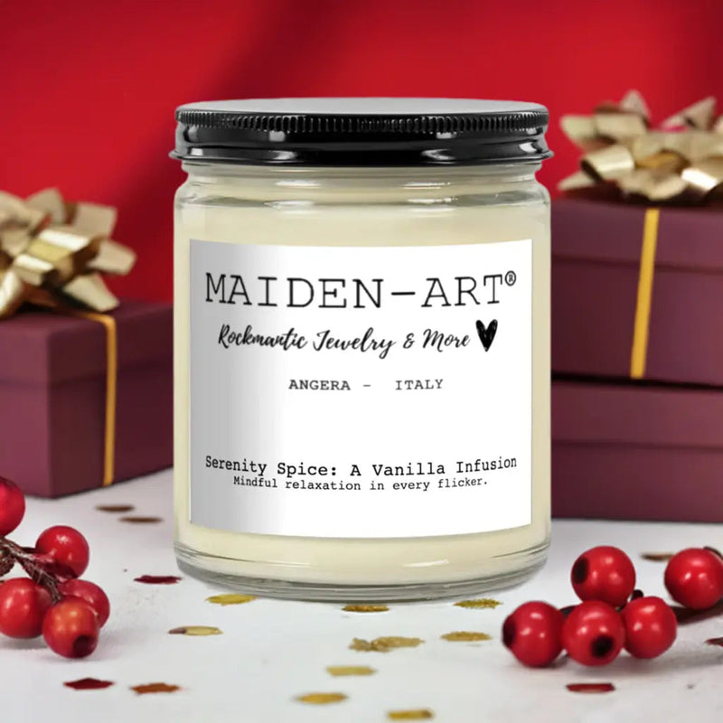 Serenity Spice: a Vanilla Infusion - Candle for Mindfulness & Meditation - Aromatherapy Candle - Puck's