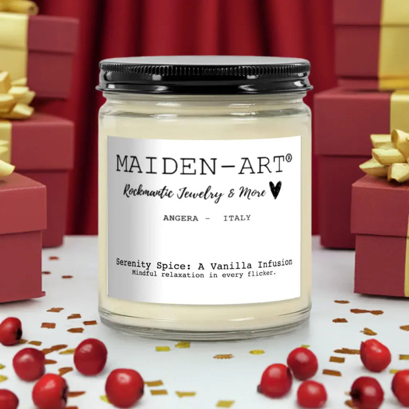 Serenity Spice: a Vanilla Infusion - Candle for Mindfulness & Meditation - Aromatherapy Candle - Puck's