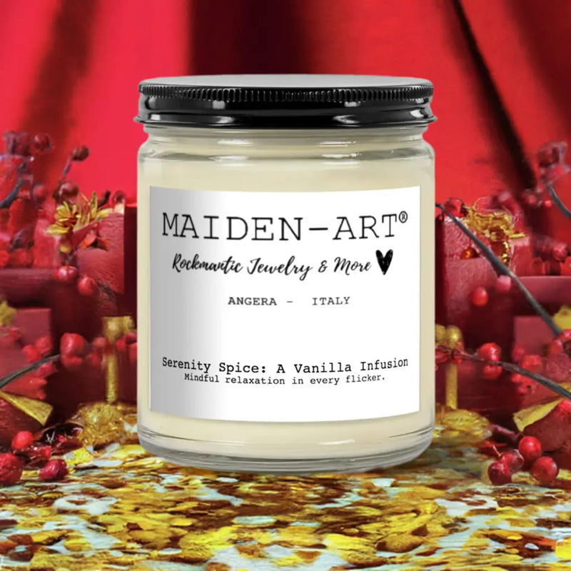 Serenity Spice: a Vanilla Infusion - Candle for Mindfulness & Meditation - Aromatherapy Candle - Puck's