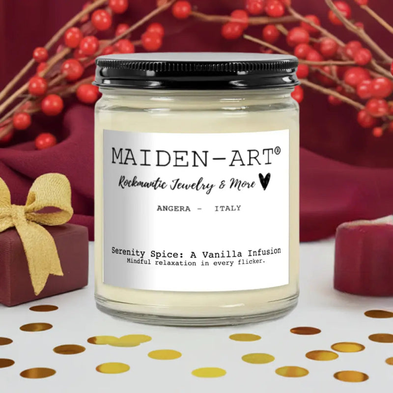 Serenity Spice: a Vanilla Infusion - Candle for Mindfulness & Meditation - Aromatherapy Candle - Puck's