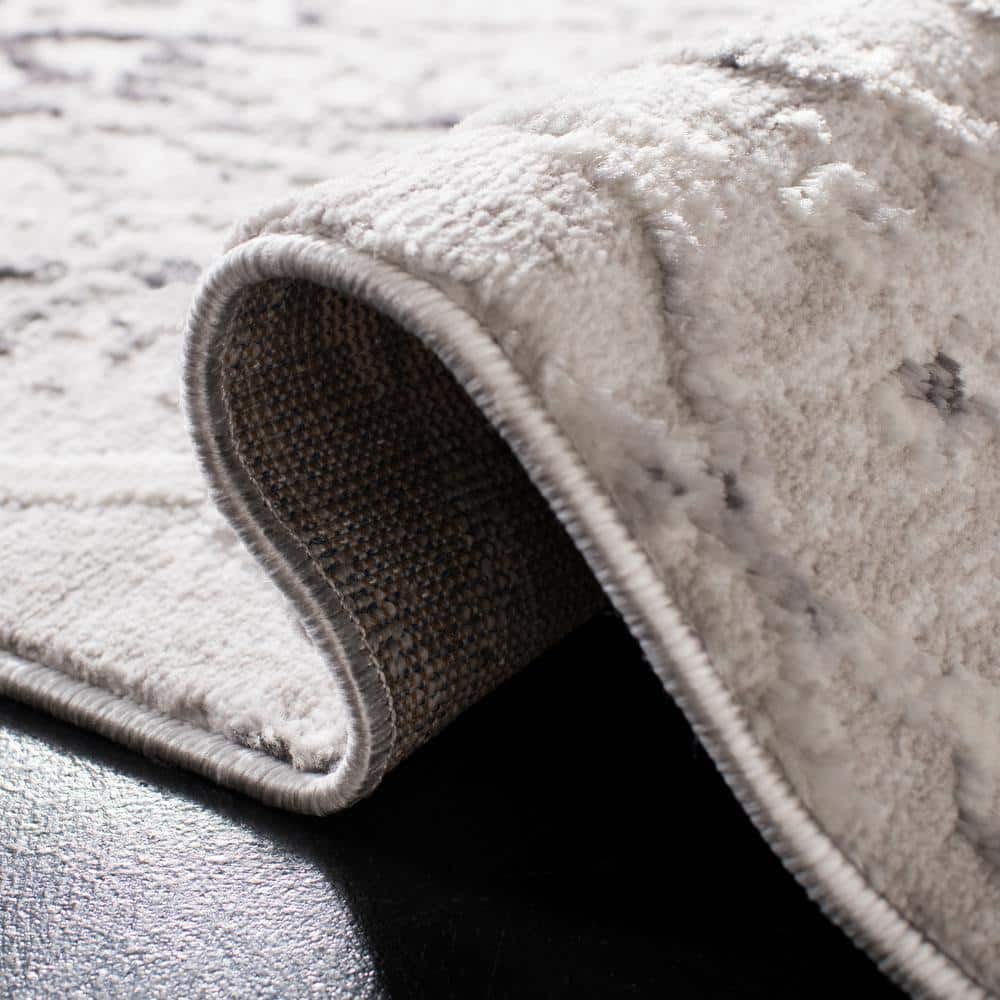 Amelia Gray/Light Gray 9 Ft. X 12 Ft. Abstract Area Rug - Puck's