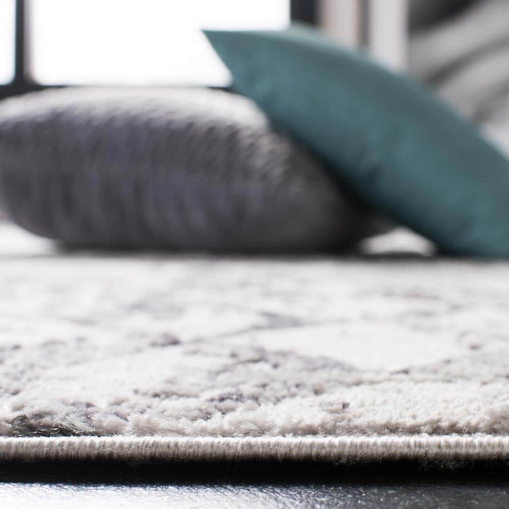 Amelia Gray/Light Gray 9 Ft. X 12 Ft. Abstract Area Rug - Puck's