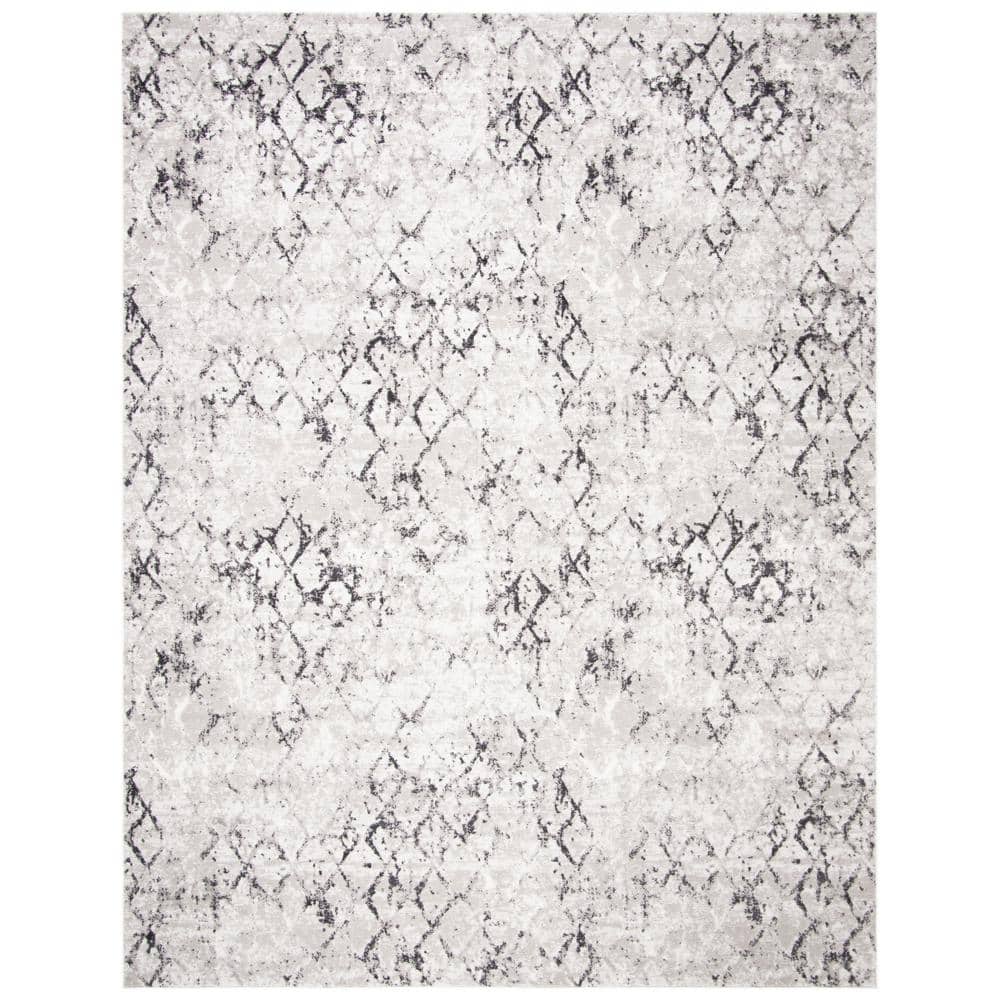 Amelia Gray/Light Gray 9 Ft. X 12 Ft. Abstract Area Rug - Puck's