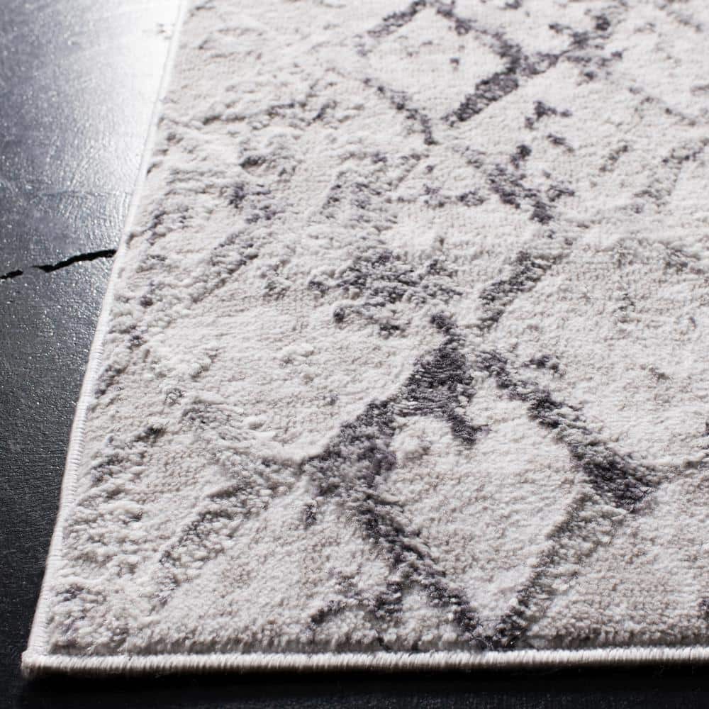 Amelia Gray/Light Gray 9 Ft. X 12 Ft. Abstract Area Rug - Puck's