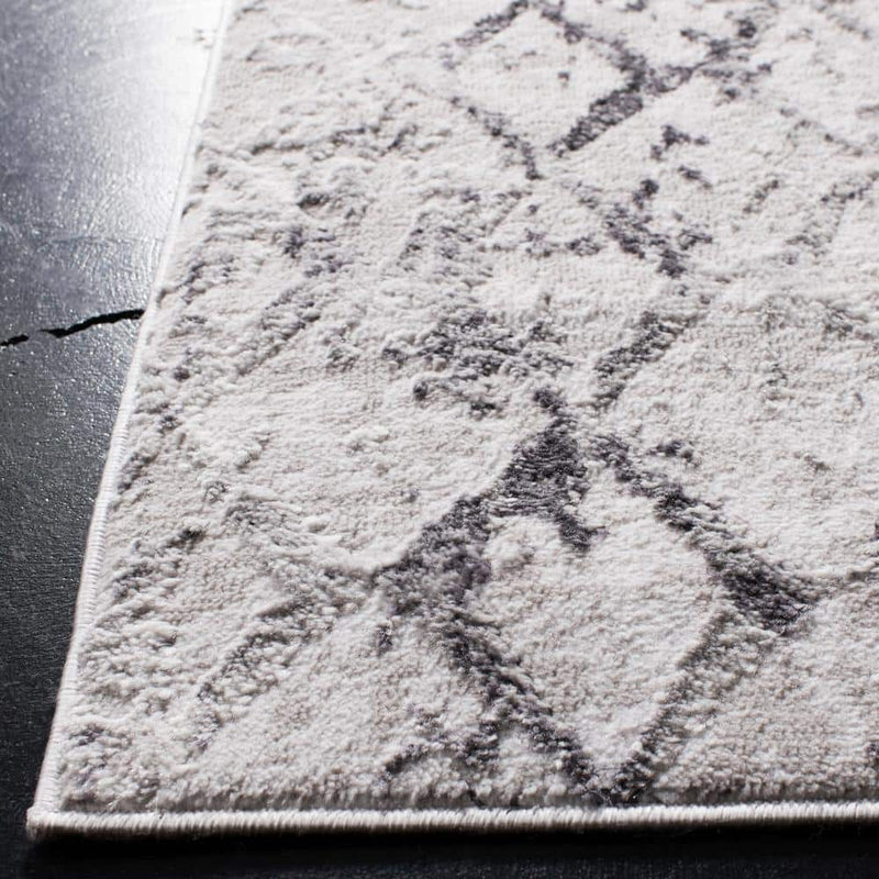 Amelia Gray/Light Gray 9 Ft. X 12 Ft. Abstract Area Rug - Puck's
