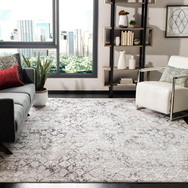 Amelia Gray/Light Gray 9 Ft. X 12 Ft. Abstract Area Rug - Puck's
