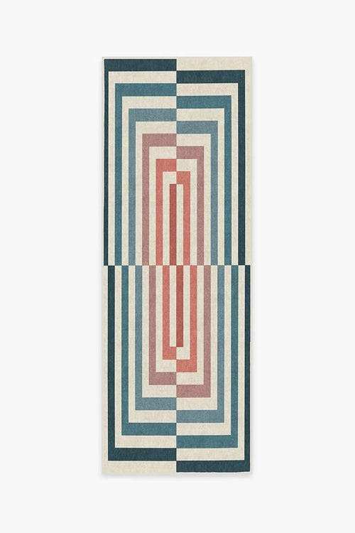 Jonathan Adler Op Art Teal Tufted Rug - Puck's