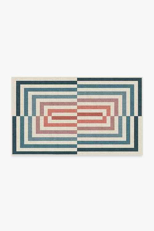 Jonathan Adler Op Art Teal Tufted Rug - Puck's