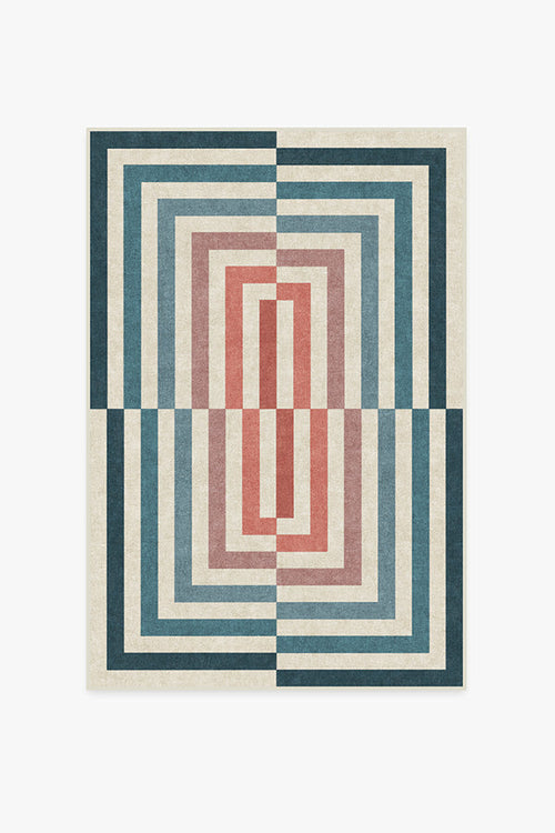 Jonathan Adler Op Art Teal Tufted Rug - Puck's